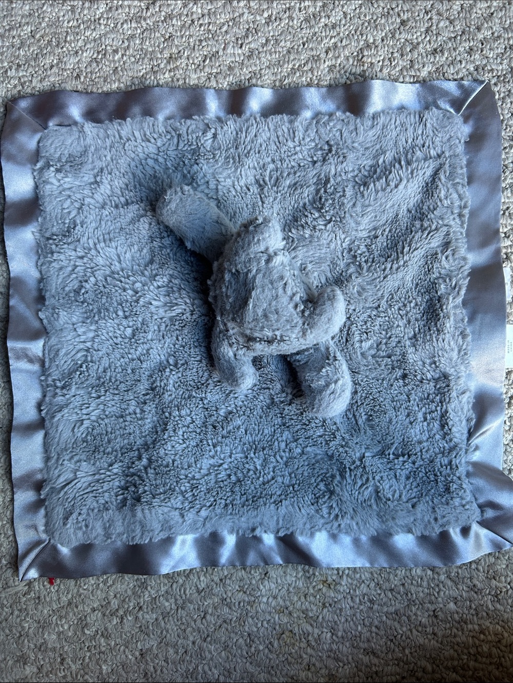 cloud island Gray and Silver Plush Lovey Blanket